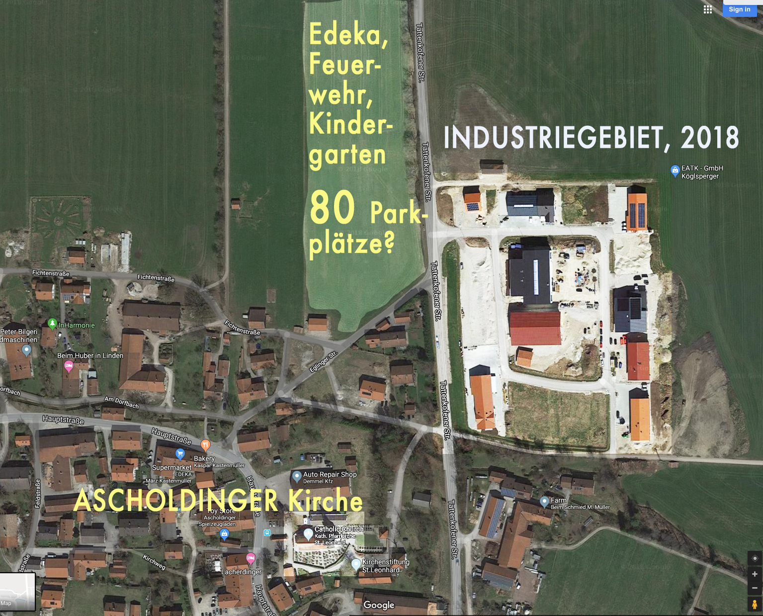 ASCHOLDING: Industrielle Bauphasen eines idyllischen Dorfes